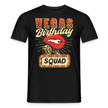 Vegas Birthday Squad - Männer T-Shirt - Schwarz - Vorne - AI Model Male 178 light (178cm)