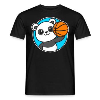 Kinder Basketball Pana - Männer T-Shirt - Schwarz - Vorne - AI Model Male 178 light (178cm)