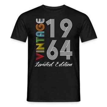 Vintage 1964 Vintage Birthday Retro Vintage - Men's T-Shirt - black - Front - AI Model Male 178 light (178cm)