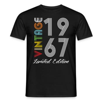 Vintage 1967 Vintage Birthday Retro Vintage - Men's T-Shirt - black - Front - AI Model Male 178 light (178cm)
