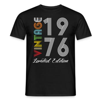Vintage 1976 Vintage Geburtstag Retro Vintage - Männer T-Shirt - Schwarz - Vorne - AI Model Male 178 light (178cm)
