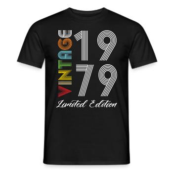 Vintage 1979 Vintage Geburtstag Retro Vintage - Männer T-Shirt - Schwarz - Vorne - AI Model Male 178 light (178cm)