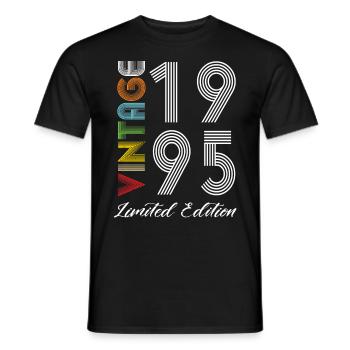 Vintage 1995 Vintage Geburtstag Retro Vintage - Männer T-Shirt - Schwarz - Vorne - AI Model Male 178 light (178cm)