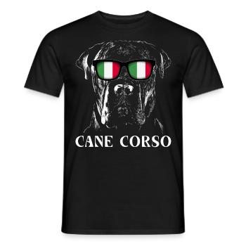 Cane Corso Italy Flag - Männer T-Shirt - Schwarz - Vorne - AI Model Male 178 light (178cm)