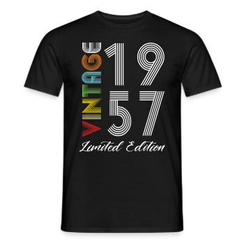 Vintage 1957 Vintage Geburtstag Retro Vintage - Männer T-Shirt - Schwarz - Vorne - AI Model Male 178 light (178cm)
