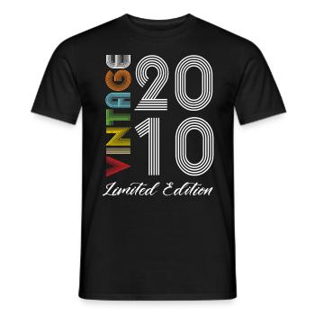 Vintage 2010 Vintage Geburtstag Retro Vintage - Männer T-Shirt - Schwarz - Vorne - AI Model Male 178 light (178cm)