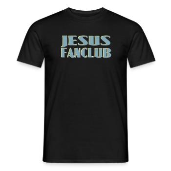 Jesus Fan Club - Men's T-Shirt - black - Front - AI Model Male 178 light (178cm)
