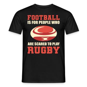Football Is For People Who Are Scared To Play - Männer T-Shirt - Schwarz - Vorne - AI Model Male 178 light (178cm)