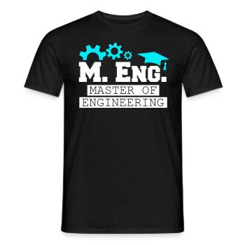 I am Master of Engineering Master's degree - Men's T-Shirt - black - Front - AI Model Male 178 light (178cm)