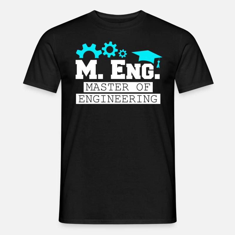 Ich bin Master of Engineering Master Abschluss - Männer T-Shirt - Schwarz
