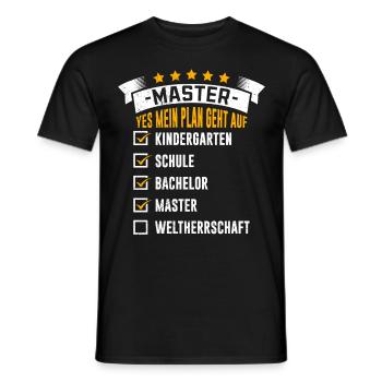 Checklist My Plan Works Master's Degree - Men's T-Shirt - black - Front - AI Model Male 178 light (178cm)