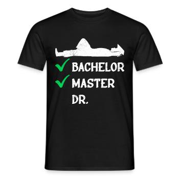 Liste de contrôle Bachelor Master Doctorat - T-shirt homme - noir - Devant - AI Model Male 178 light (178cm)