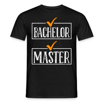 Enfin terminé Bachelor’s degree Master - T-shirt homme - noir - Devant - AI Model Male 178 light (178cm)