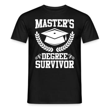 Fertig Masters Degree Survivor Master Abschluss - Männer T-Shirt - Schwarz - Vorne - AI Model Male 178 light (178cm)