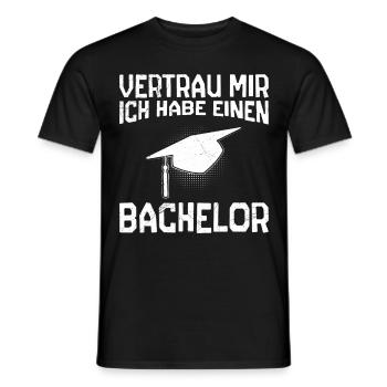 Croyez-moi, j’ai un baccalauréat - T-shirt homme - noir - Devant - AI Model Male 178 light (178cm)