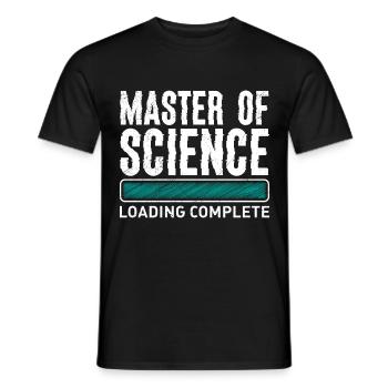 Master Degree loading Master of Science - Men's T-Shirt - black - Front - AI Model Male 178 light (178cm)
