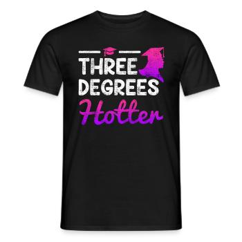 Three Degrees Bachelor Master Doctoral Degree - Men's T-Shirt - black - Front - AI Model Male 178 light (178cm)