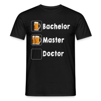 Liste de contrôle Bachelor Master Docteur Doctorat - T-shirt homme - noir - Devant - AI Model Male 178 light (178cm)