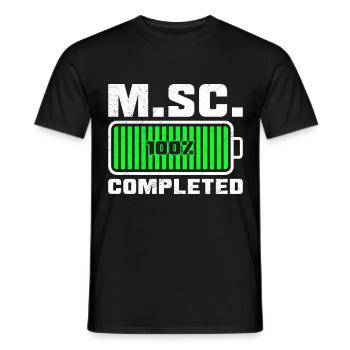 Chargement du Master complet Master of Science - T-shirt homme - noir - Devant - AI Model Male 178 light (178cm)
