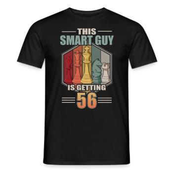 Smart Guy Is Getting 56 Retro Schach 56 Geburtstag - Männer T-Shirt - Schwarz - Vorne - AI Model Male 178 light (178cm)