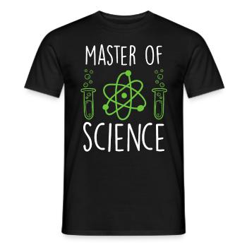 Engineer Master Degree Master of Science - Men's T-Shirt - black - Front - AI Model Male 178 light (178cm)