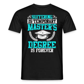 Souffrir brièvement le Master pour la vie Master - T-shirt homme - noir - Devant - AI Model Male 178 light (178cm)