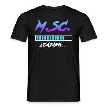 Master s Degree loading Master of Science - Männer T-Shirt - Schwarz - Vorne - AI Model Male 178 light (178cm)