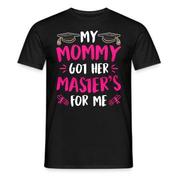 Ma mère a une maîtrise - T-shirt homme - noir - Devant - AI Model Male 178 light (178cm)