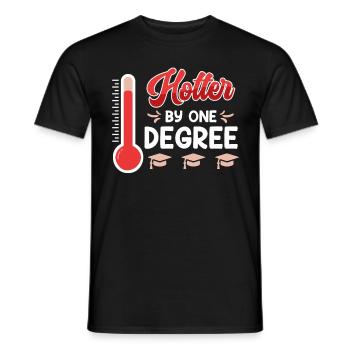 A hot Bachelor's degree Master's degree - Men's T-Shirt - black - Front - AI Model Male 178 light (178cm)