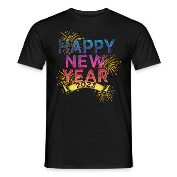 Nouvel An 2023 Réveillon du Nouvel An Bonne année - T-shirt homme - noir - Devant - AI Model Male 178 light (178cm)
