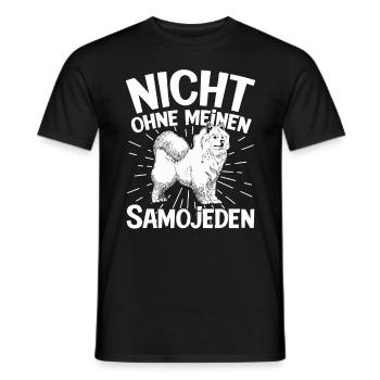 Nicht ohne meinen Samojede Samojedenspitz - Männer T-Shirt - Schwarz - Vorne - AI Model Male 178 light (178cm)