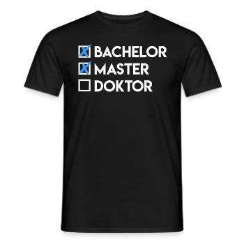 Liste de contrôle Bachelor Master Doctorat - T-shirt homme - noir - Devant - AI Model Male 178 light (178cm)