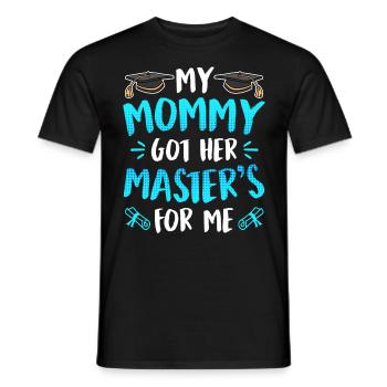 Ma mère a une maîtrise - T-shirt homme - noir - Devant - AI Model Male 178 light (178cm)