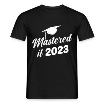 Mastered Master 2023 Master Degree - T-shirt homme - noir - Devant - AI Model Male 178 light (178cm)