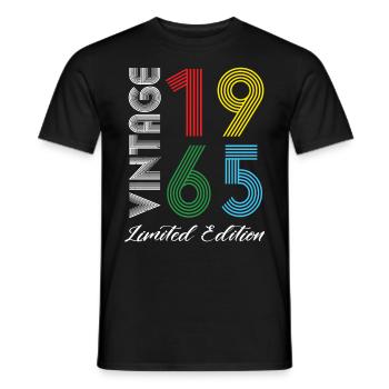 Vintage 1965 Vintage Birthday Retro Vintage - Men's T-Shirt - black - Front - AI Model Male 178 light (178cm)