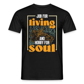 Travail d’aviron pour la vie et le passe-temps pour rameur d’âme - T-shirt homme - noir - Devant - AI Model Male 178 light (178cm)