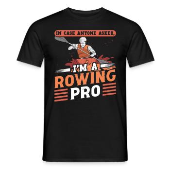 Aviron dans un canoë d’aviron professionnel Aviron - T-shirt homme - noir - Devant - AI Model Male 178 light (178cm)