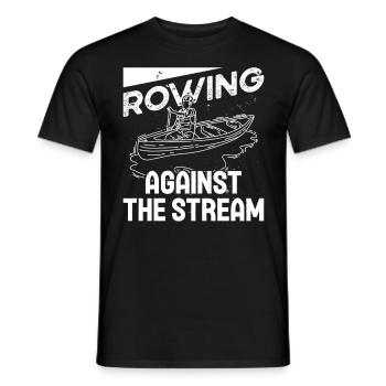 Aviron Aviron contre le ruisseau Rowing Canoë - T-shirt homme - noir - Devant - AI Model Male 178 light (178cm)
