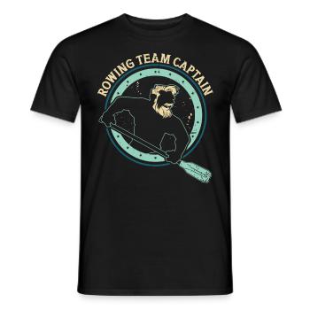 Équipe d’aviron Capitaine Aviron Rowing Canoë d’aviron - T-shirt homme - noir - Devant - AI Model Male 178 light (178cm)