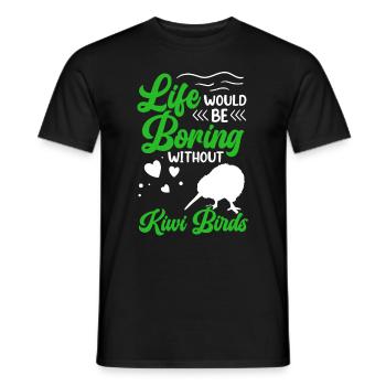 Langweilig ohne Kiwi Vogel Neuseeland Kiwi Vogel - Männer T-Shirt - Schwarz - Vorne - AI Model Male 178 light (178cm)