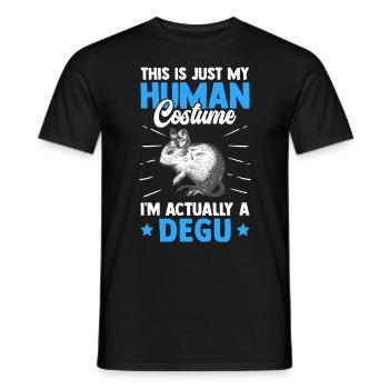 Degu just a costume Chilean rodent - Men's T-Shirt - black - Front - AI Model Male 178 light (178cm)