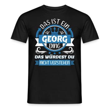 Georg Name Vorname Namenstag Namensgeschenk - Männer T-Shirt - Schwarz - Vorne - AI Model Male 178 light (178cm)