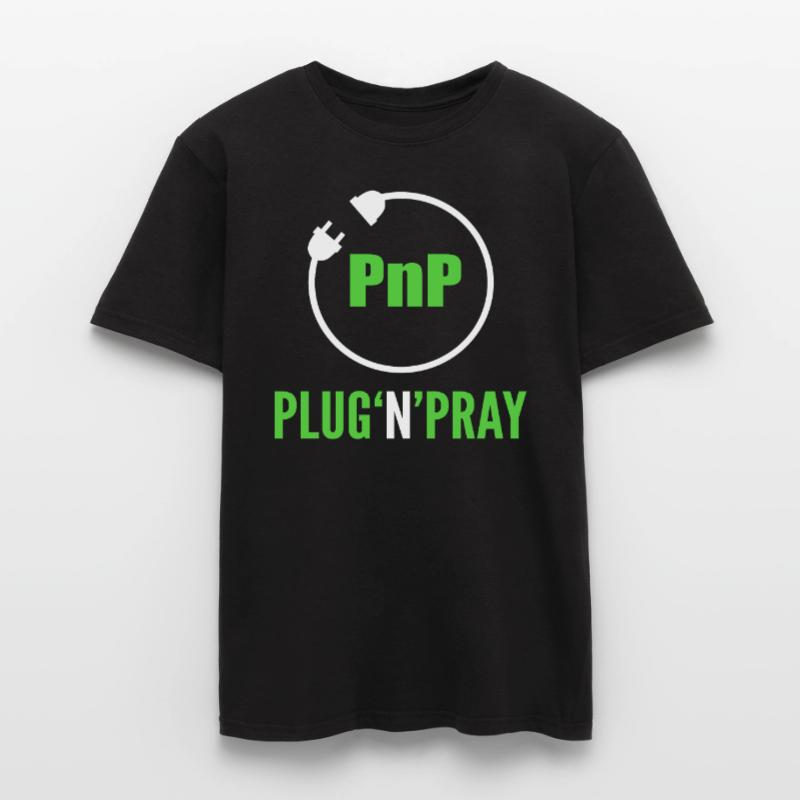 PnP = Plug'n'Pray Programming Programmer Coding Männer T-Shirt
