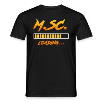 Master s Degree loading Master of Science - Männer T-Shirt - Schwarz - Vorne - AI Model Male 178 light (178cm)