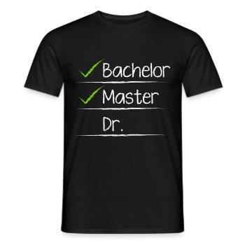 Liste de contrôle Bachelor Master Doctorat - T-shirt homme - noir - Devant - AI Model Male 178 light (178cm)