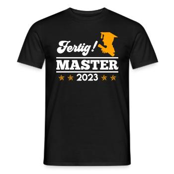 Ich bin fertig Studium 2023 Master Abschluss - Männer T-Shirt - Schwarz - Vorne - AI Model Male 178 light (178cm)