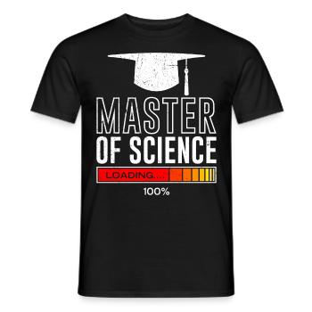 Mater of Science loading completed Master's degree - Men's T-Shirt - black - Front - AI Model Male 178 light (178cm)