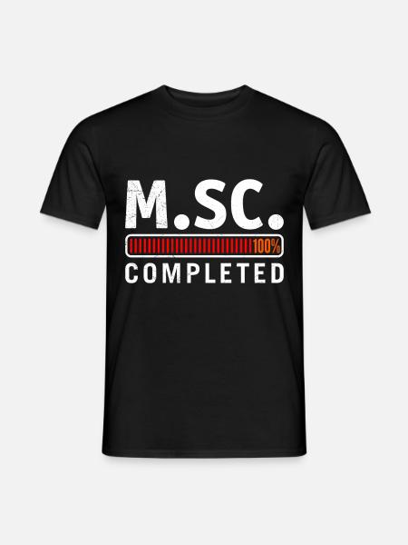 M.Sc completed Master Abschluss Master of Science - Männer T-Shirt - Schwarz