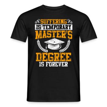 Souffrir brièvement le Master pour la vie Master - T-shirt homme - noir - Devant - AI Model Male 178 light (178cm)