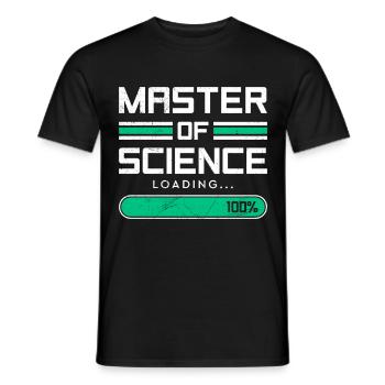 Chargement du Master complet Master of Science - T-shirt homme - noir - Devant - AI Model Male 178 light (178cm)